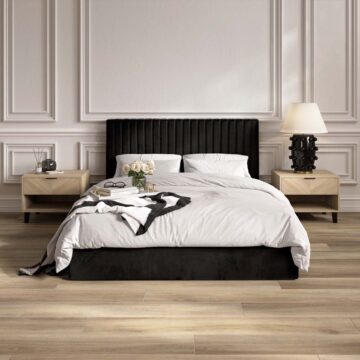 Shadwell Black Ottoman Super King Size Bed (2 Packs)
