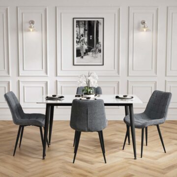 Luna Marble Effect Dining Set (3 Packs)