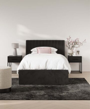 Shadwell Black Ottoman Single Bed (2 Packs)