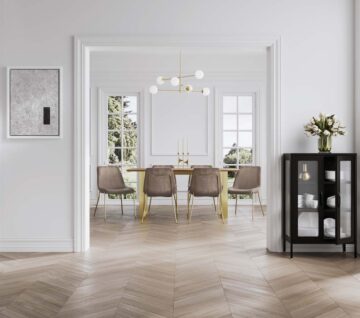 Marsh Matt Black 2 Door Cabinet | Reeded Glass
