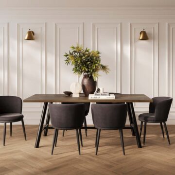 Louie Coffee / Black Dining Table (2 Packs)