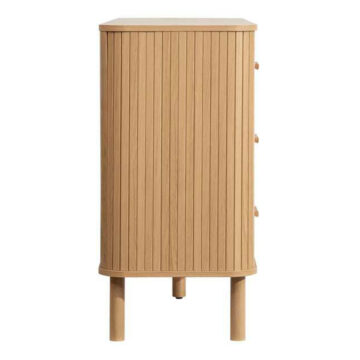 Aksel 6 Drawer Fluted Chest | Oak Finish