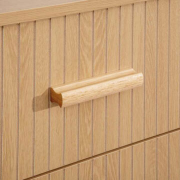 Aksel 6 Drawer Fluted Chest | Oak Finish
