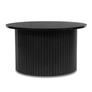 Aksel Black Round Fluted Coffee Table