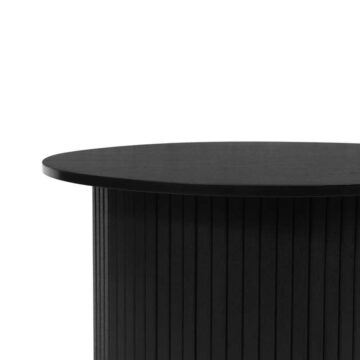 Aksel Black Round Fluted Coffee Table