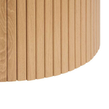 Aksel Round Fluted Coffee Table | Oak Finish