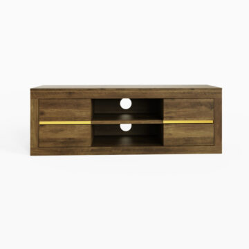 Goldhaven 4 Drawer TV Unit 130cm | Dark Oak Finish | Clearance
