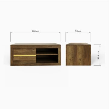 Goldhaven Coffee Table | Dark Oak Finish