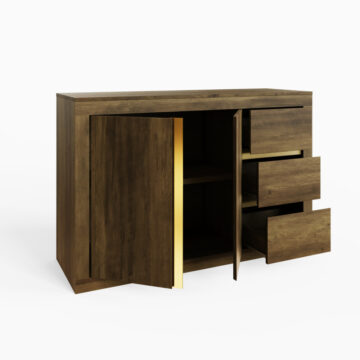 Goldhaven 2 Door Sideboard with Drawers | Dark Oak Finish