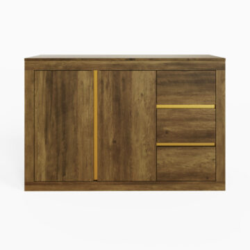 Goldhaven 2 Door Sideboard with Drawers | Dark Oak Finish