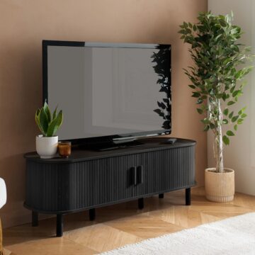 Aksel Fluted TV Unit Black