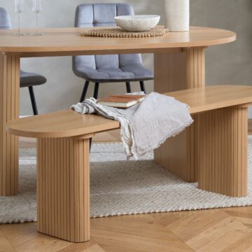 Aksel Dining Bench | Oak Finish