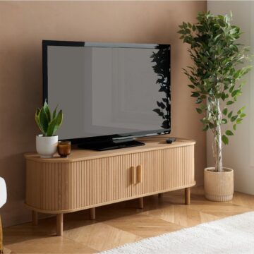 Aksel Fluted TV Unit Oak