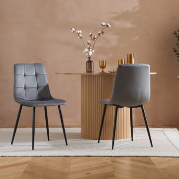 Aksel Pair of Dining Chairs Grey