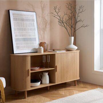 Aksel 2 Door Fluted Sideboard | Oak Finish