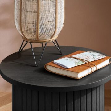 Aksel Black Fluted Side Table