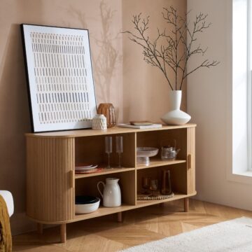 Aksel 2 Door Fluted Sideboard | Oak Finish