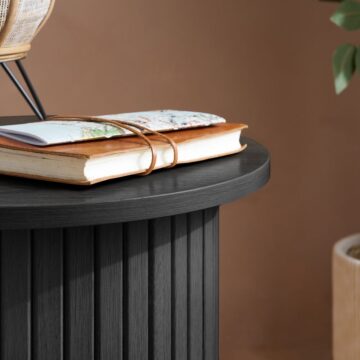 Aksel Black Fluted Side Table