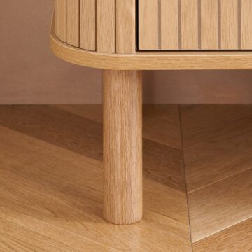 Aksel 6 Drawer Fluted Chest | Oak Finish