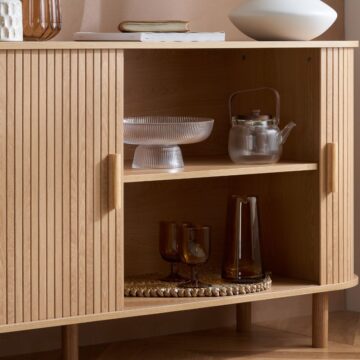 Aksel 2 Door Fluted Sideboard | Oak Finish