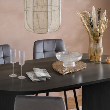 Aksel Black Oval Dining Table