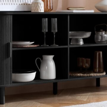 Aksel Black 2 Door Fluted Sideboard