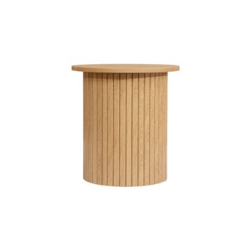 Aksel Fluted Side Table | Oak Finish