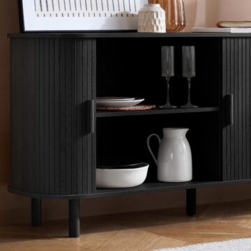 Aksel Black 2 Door Fluted Sideboard