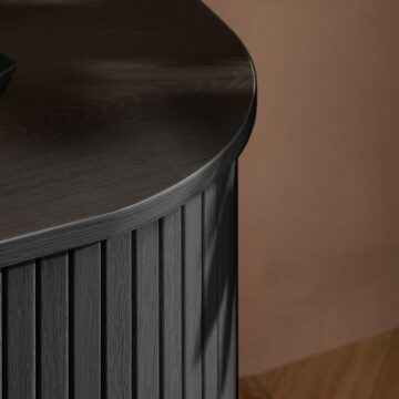 Aksel Black Fluted TV Unit 140cm