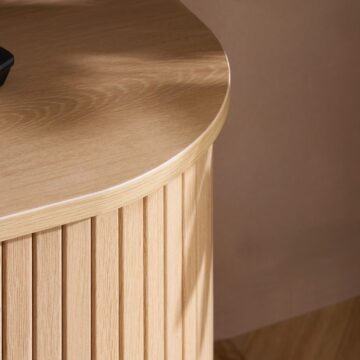Aksel Fluted TV Unit 140cm | Oak Finish