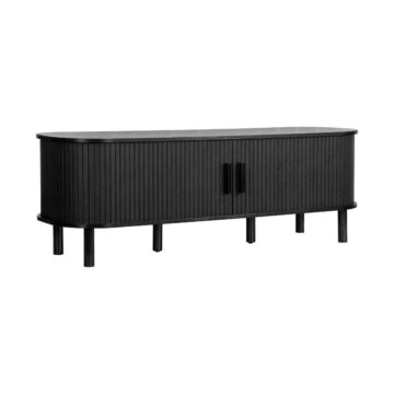 Aksel Black Fluted TV Unit 140cm