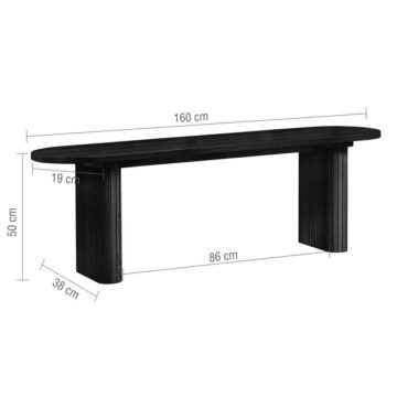 Aksel Black Dining Bench