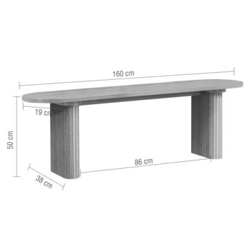 Aksel Dining Bench | Oak Finish