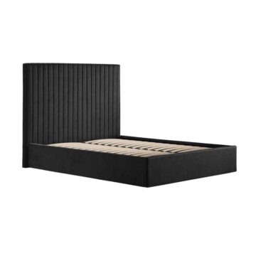 Shadwell Black Tall 4’6 Double Ottoman Bed