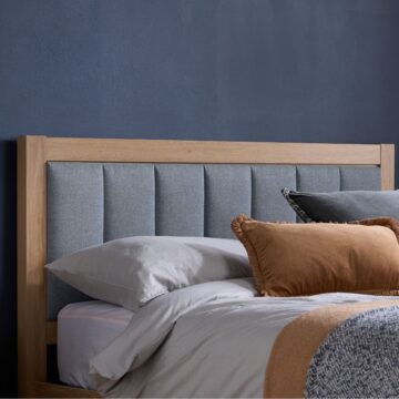 Belmont 5′ King Size Ottoman Bed | Oak Finish