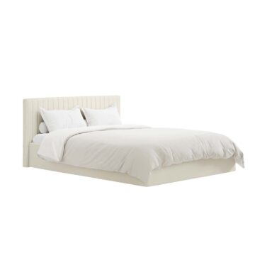 Shadwell Milk 5′ King Size Ottoman Bed