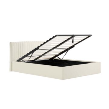 Shadwell Milk 5′ King Size Ottoman Bed