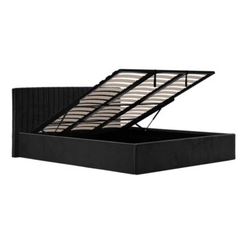 Shadwell Black 6′ Super King Size Ottoman Bed