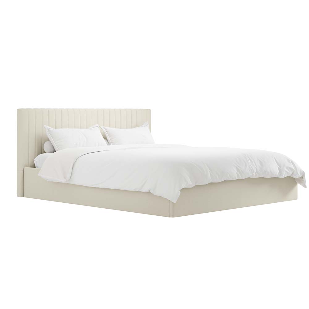 Shadwell Milk Ottoman Super King Size Bed (2 Packs)