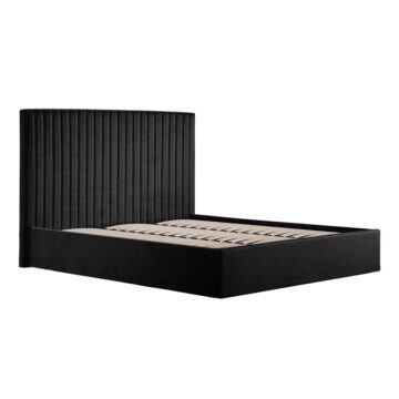 Shadwell Black Tall 6′ Super King Size Ottoman Bed