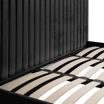 Shadwell Black Tall 6′ Super King Size Ottoman Bed