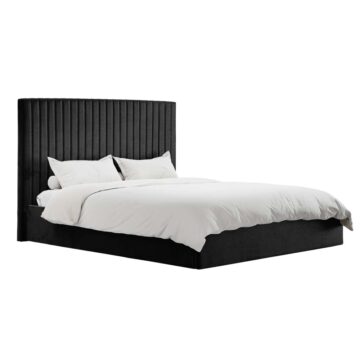 Shadwell Black Tall 6′ Super King Size Ottoman Bed