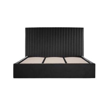 Shadwell Black Tall 6′ Super King Size Ottoman Bed