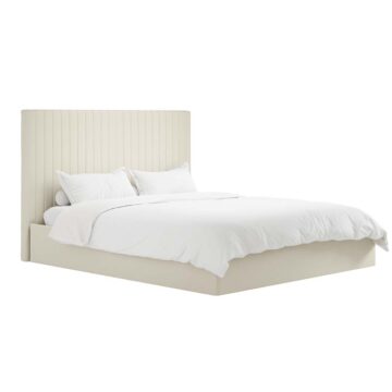Shadwell Milk Tall Ottoman Super King Size Bed (2 Packs)
