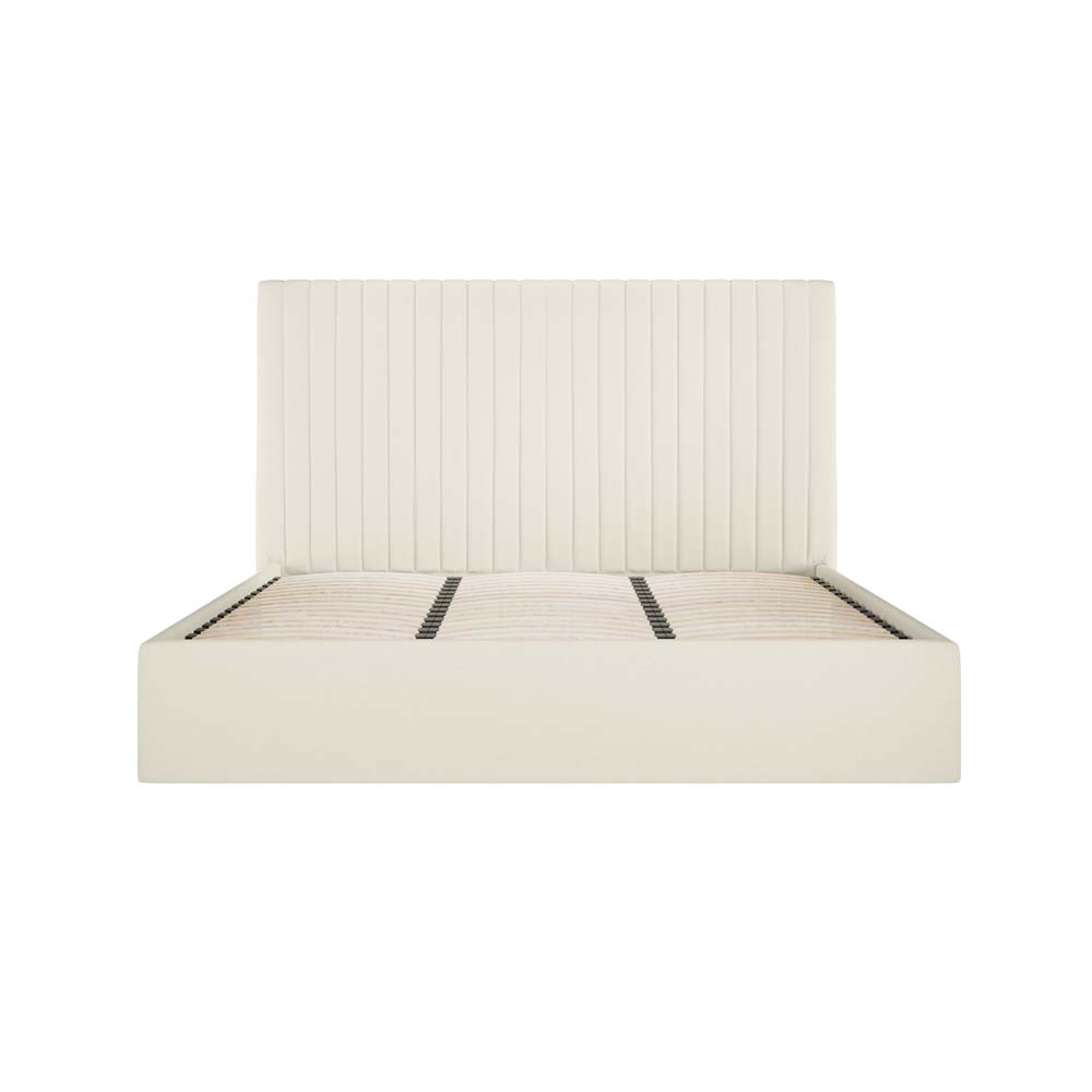 Shadwell Milk Tall Ottoman Super King Size Bed (2 Packs)