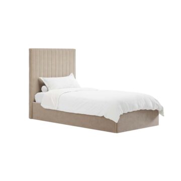 Shadwell Beige Tall 3′ Single Ottoman Bed