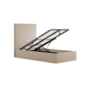 Shadwell Beige Tall 3′ Single Ottoman Bed