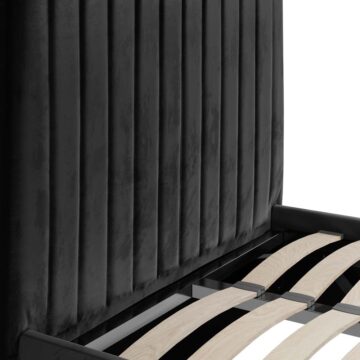 Shadwell Black Tall 3′ Single Ottoman Bed