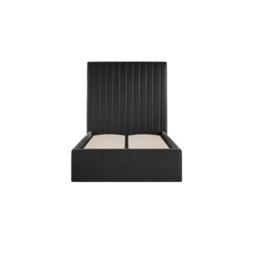 Shadwell Black Tall 3′ Single Ottoman Bed