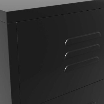 Caleb Matt Black 3 Drawer Chest